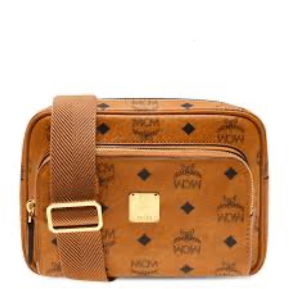 Cute fashion Monogram Crossbody Shoulder Bag with Gold Plaque